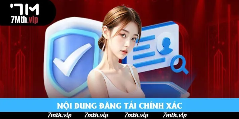 Nội dung đăng tải chính xác Nội dung đăng tải chính xác